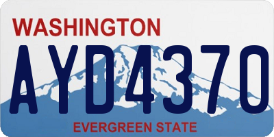 WA license plate AYD4370