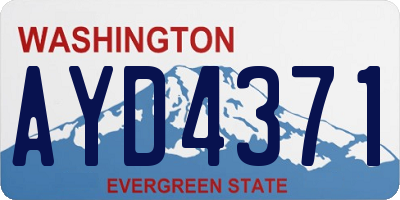 WA license plate AYD4371