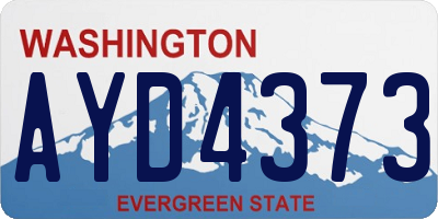 WA license plate AYD4373