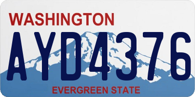 WA license plate AYD4376