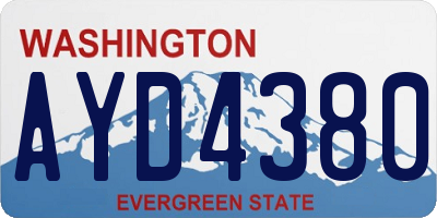 WA license plate AYD4380