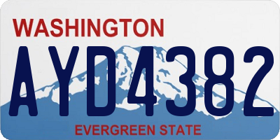 WA license plate AYD4382