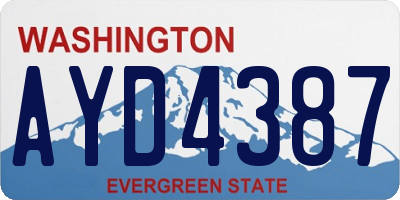 WA license plate AYD4387