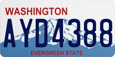 WA license plate AYD4388