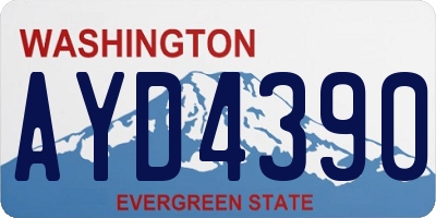 WA license plate AYD4390