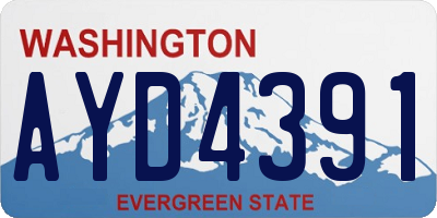 WA license plate AYD4391
