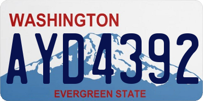WA license plate AYD4392