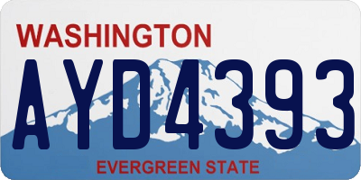 WA license plate AYD4393