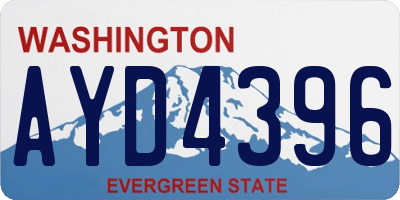 WA license plate AYD4396