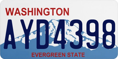 WA license plate AYD4398