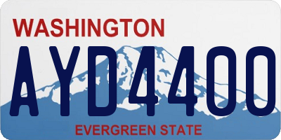 WA license plate AYD4400