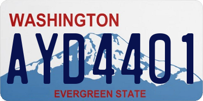 WA license plate AYD4401