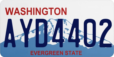 WA license plate AYD4402