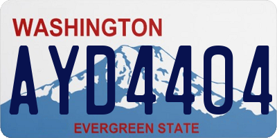 WA license plate AYD4404
