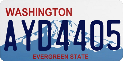 WA license plate AYD4405