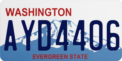 WA license plate AYD4406