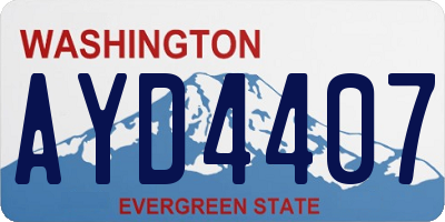 WA license plate AYD4407