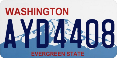 WA license plate AYD4408