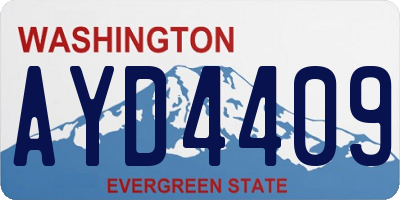 WA license plate AYD4409