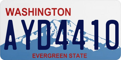 WA license plate AYD4410
