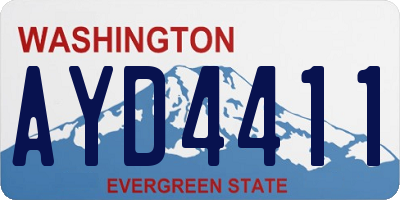 WA license plate AYD4411
