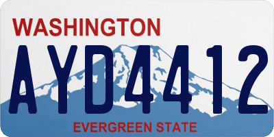 WA license plate AYD4412
