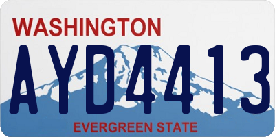 WA license plate AYD4413