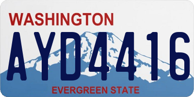 WA license plate AYD4416
