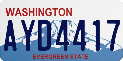 WA license plate AYD4417