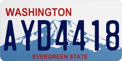 WA license plate AYD4418