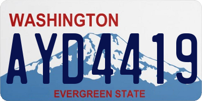 WA license plate AYD4419