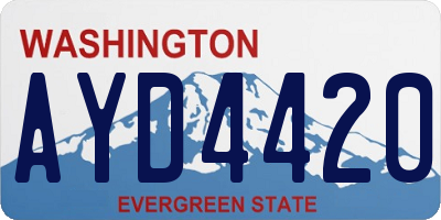 WA license plate AYD4420
