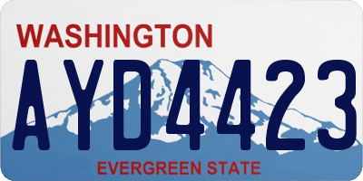WA license plate AYD4423