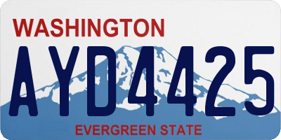 WA license plate AYD4425