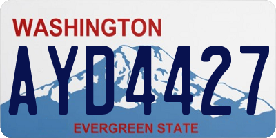 WA license plate AYD4427