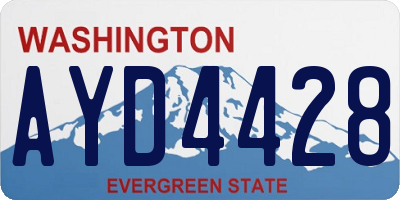 WA license plate AYD4428