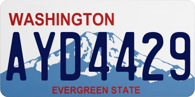 WA license plate AYD4429