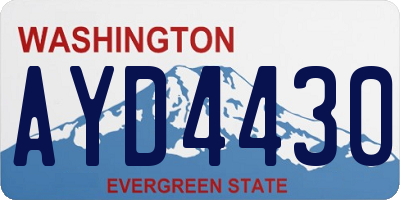 WA license plate AYD4430