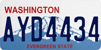 WA license plate AYD4434