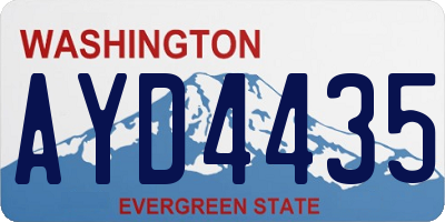 WA license plate AYD4435