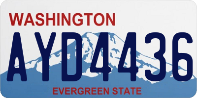 WA license plate AYD4436
