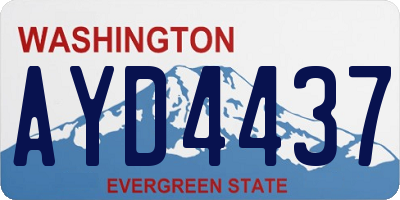 WA license plate AYD4437