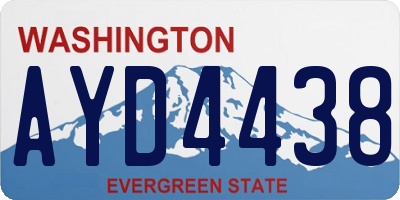 WA license plate AYD4438