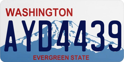 WA license plate AYD4439