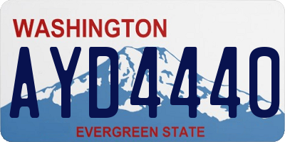 WA license plate AYD4440