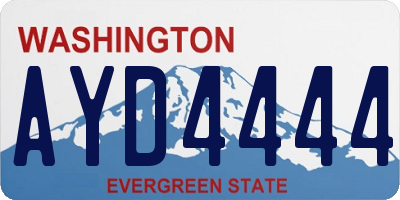 WA license plate AYD4444