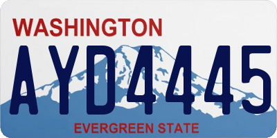 WA license plate AYD4445