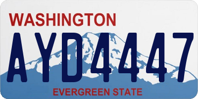 WA license plate AYD4447