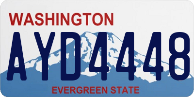 WA license plate AYD4448