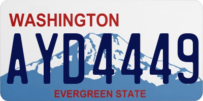 WA license plate AYD4449